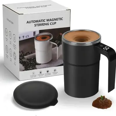 Export 304 Stainless Steel Inner Tank Electric Blender Cup New Fully Automatic Mixing Cup USB Charging Smart Digital Display