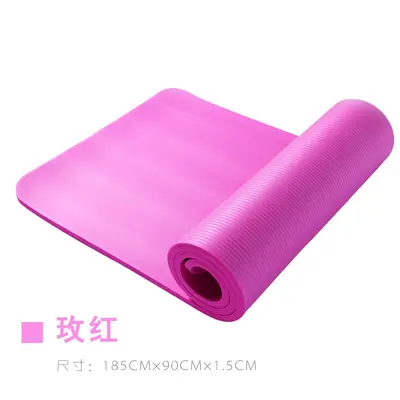 NBR Yoga Matı 10 mm, 183 cm Genişletilmiş, Erkek ve Kadınlar İçin - 6