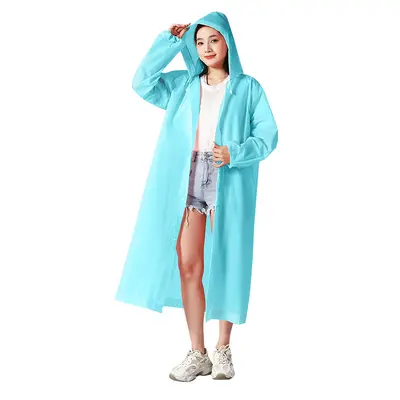 Reusable EVA Rain Poncho for Adults and Children, Extended, Waterproof