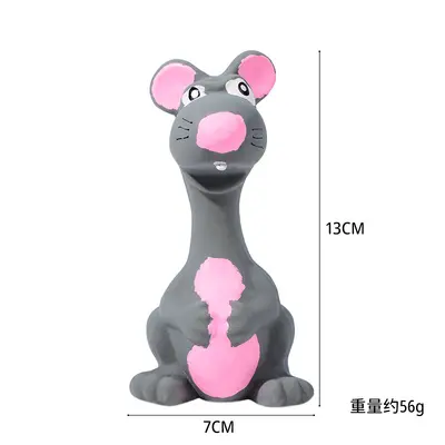 Squeaky Latex Standing Mouse Dog Toy - 2