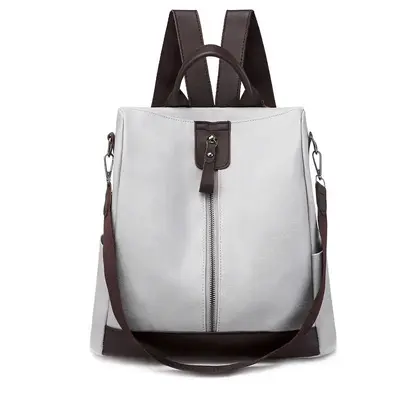 Women's PU Leather Backpack, Anti-Theft, Large Capacity Business Bag - 8