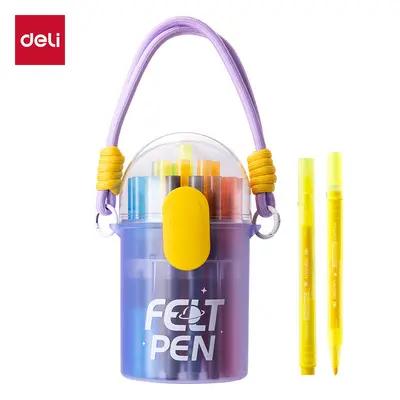 Deli HM671 suluboya kalem seti, 24 renk