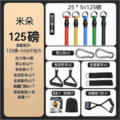 11-Piece Resistance Band Set with Adjustable Tension Rope - 11