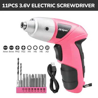 Mini elektrikli tornavida, 3,6V, 11 parçalı set - 9