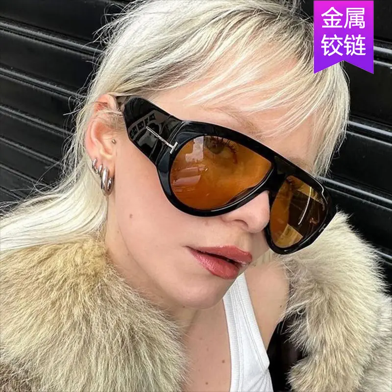 Large Frame T-Shaped Aviator Sunglasses for Women