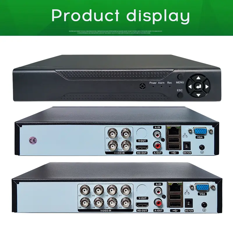 DVR video recorder, 4/8/16 channel, H.265, AHD coaxial