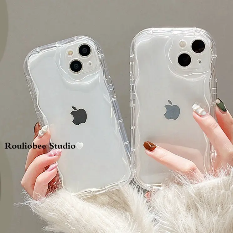 iPhone14 yeni cep telefonu kılıfı için uygun krem ​​desen Apple 14 malzeme fabrikası doğrudan satış 13Pro Max şeffaf