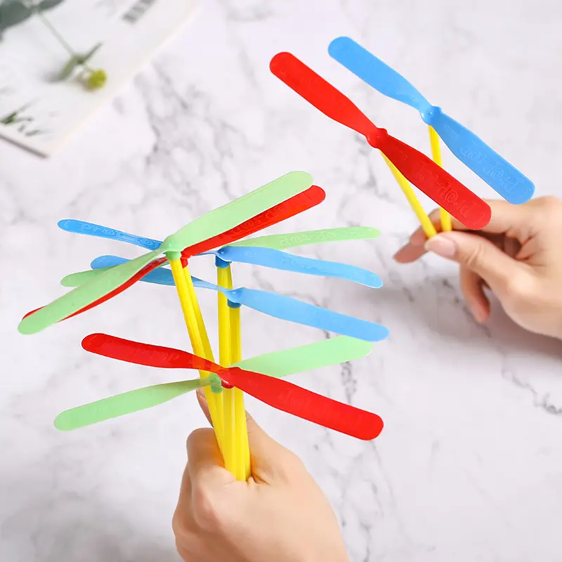 Plastik-Bambushubschrauber, ohne Licht, Handstart