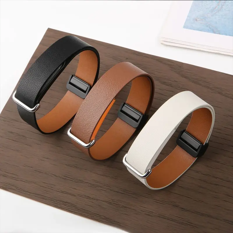 Google Fitbit Air için Deri Manyetik Kordon Yumuşak ve Rahat
