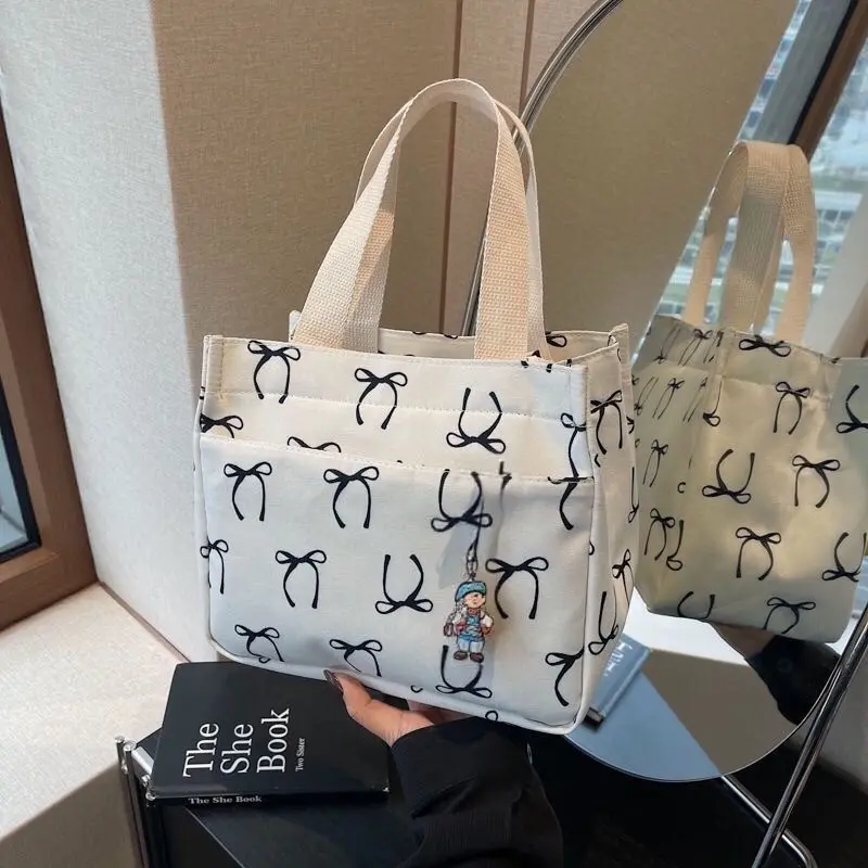 Women's Canvas Handbag, Portable and Simple, Lunch Box Design