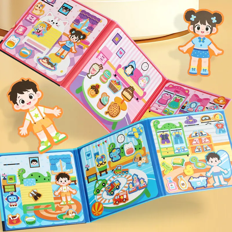 Stilles Klebe-Busy-Book für Kinder von 3-6 Jahren