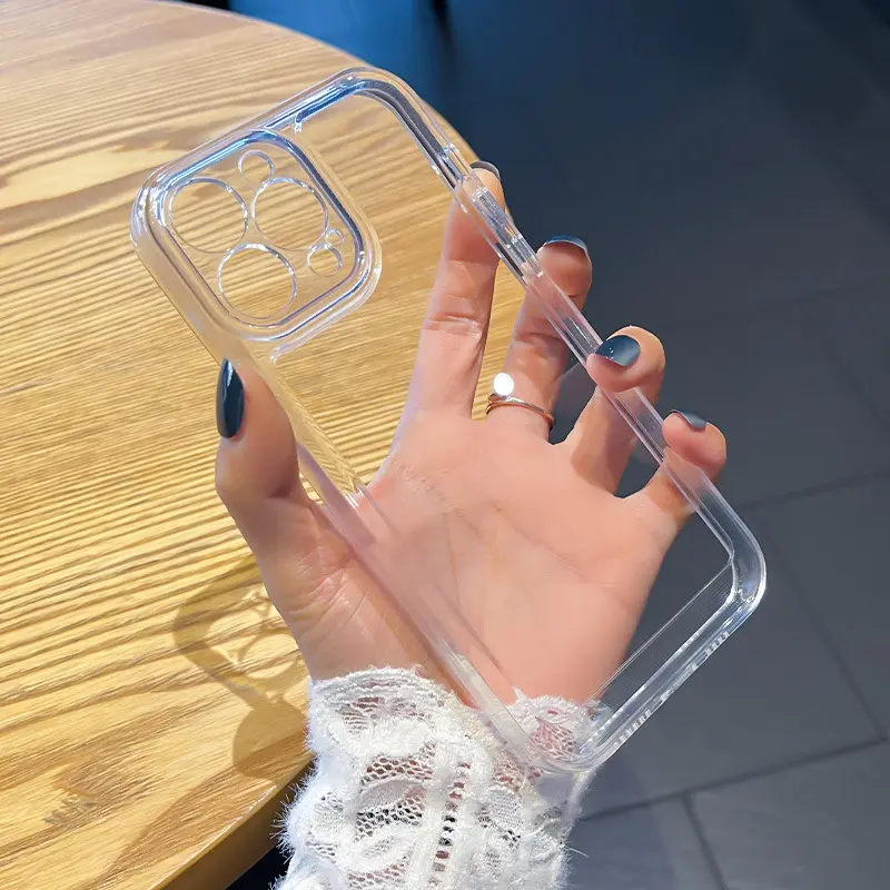 Apple 15 Pro Max, yeni iPhone 16, 14 ve 12 için uygun, uzay desenli şeffaf silikon, darbeye dayanıklı yumuşak kılıf.