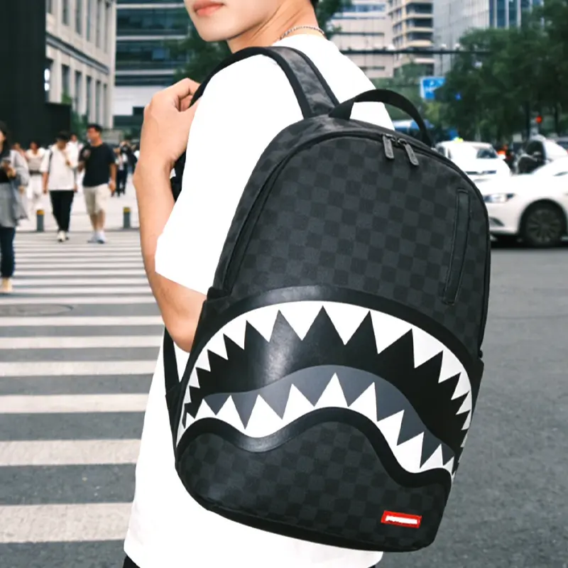 SG Shark Design Dual Strap Backpack, Large Capacity