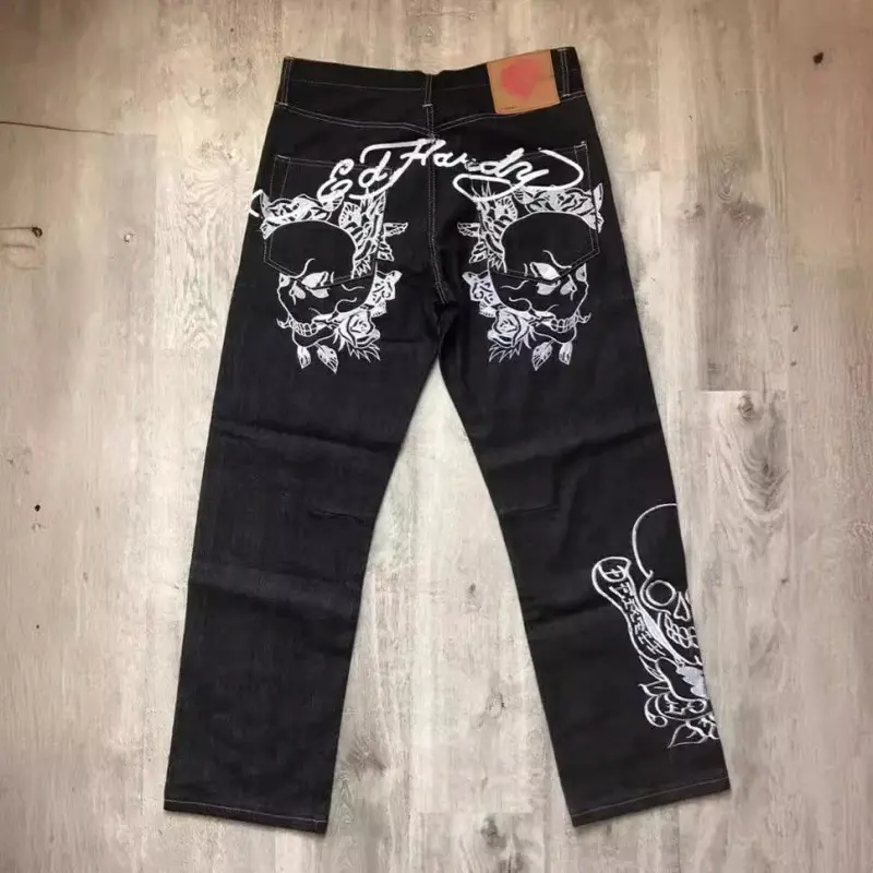 Gothic Pattern Y2K Men's Loose Jeans