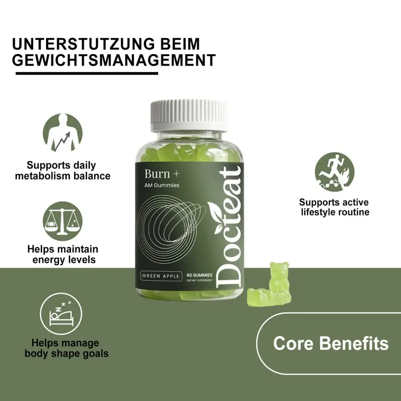 DOCTEAT Body Support Gummies, Energy Level Support