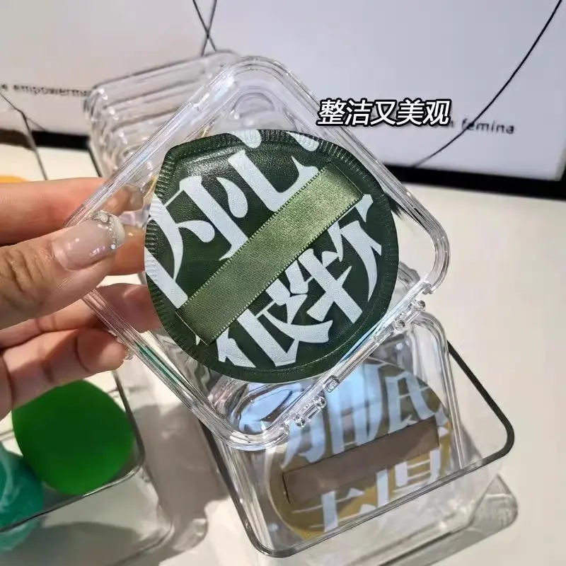 Tragbare Puderdose transparent tragbar