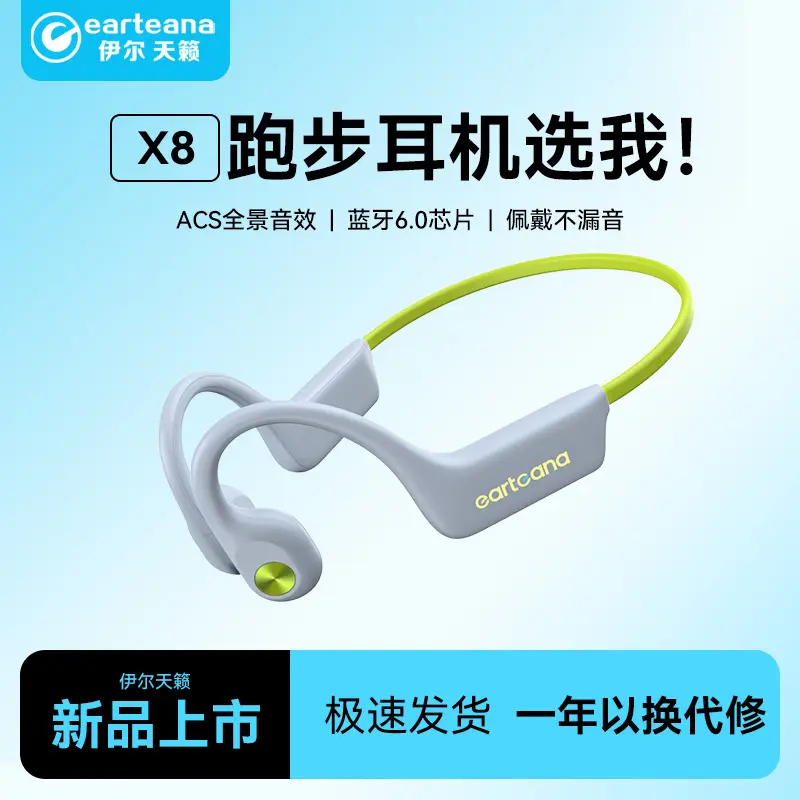 X8 Sports Bluetooth Earphones, Ear-Hook, Waterproof, Wireless