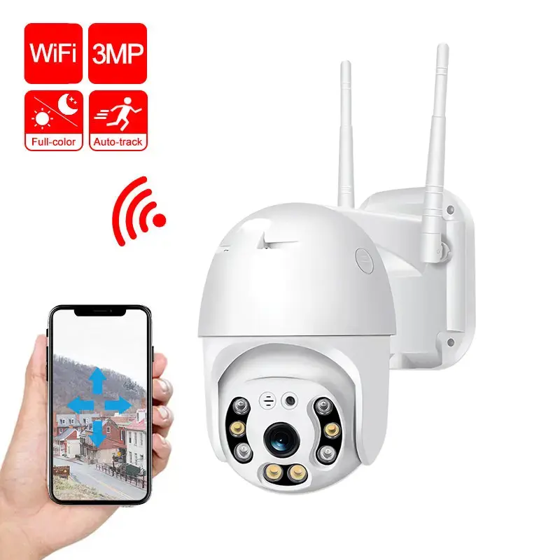1080P Sicherheitskamera, WiFi, wasserdicht, Außenbereich, PTZ