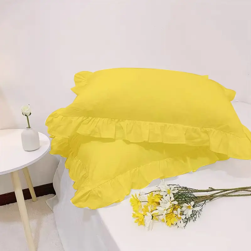 Ruffled Lace Pillowcase, Single and Double Size