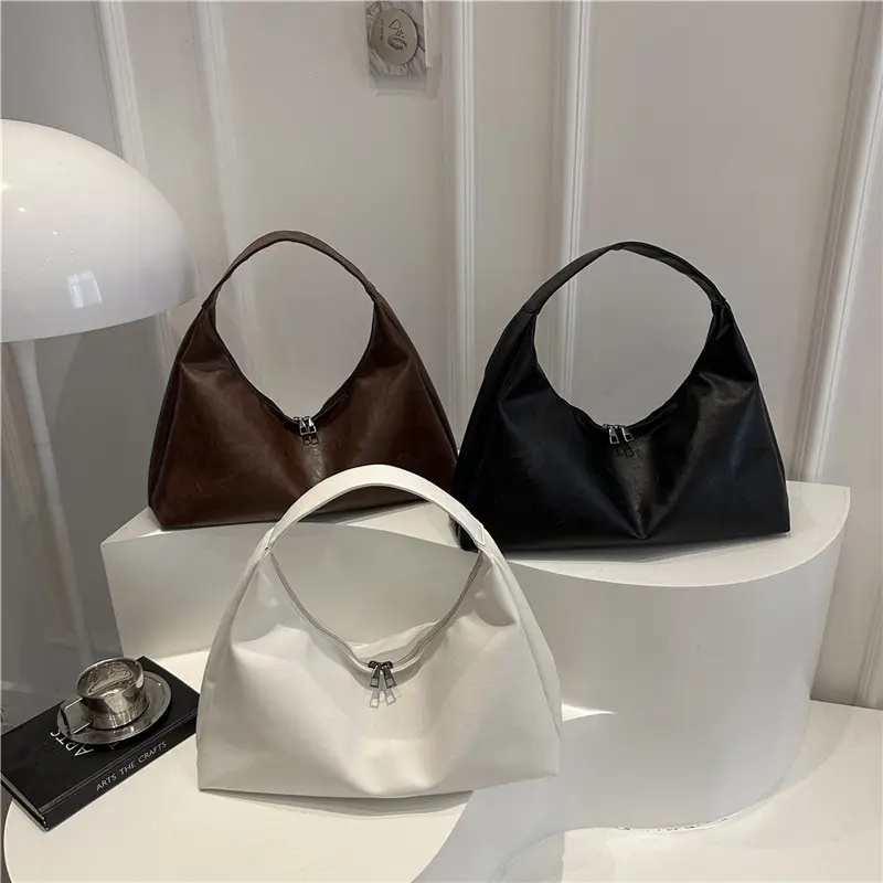 Women's Single Shoulder Underarm Bag, Large Capacity Tote, Casual Minimalist Design