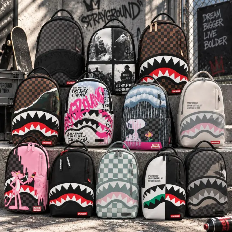 SG Shark Mouth Backpack Large Capacity Men's Schoolbag