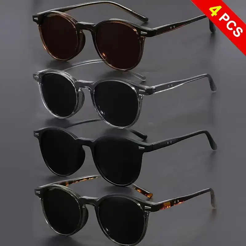 Retro Small Round Frame Unisex Sunglasses with UV Protection