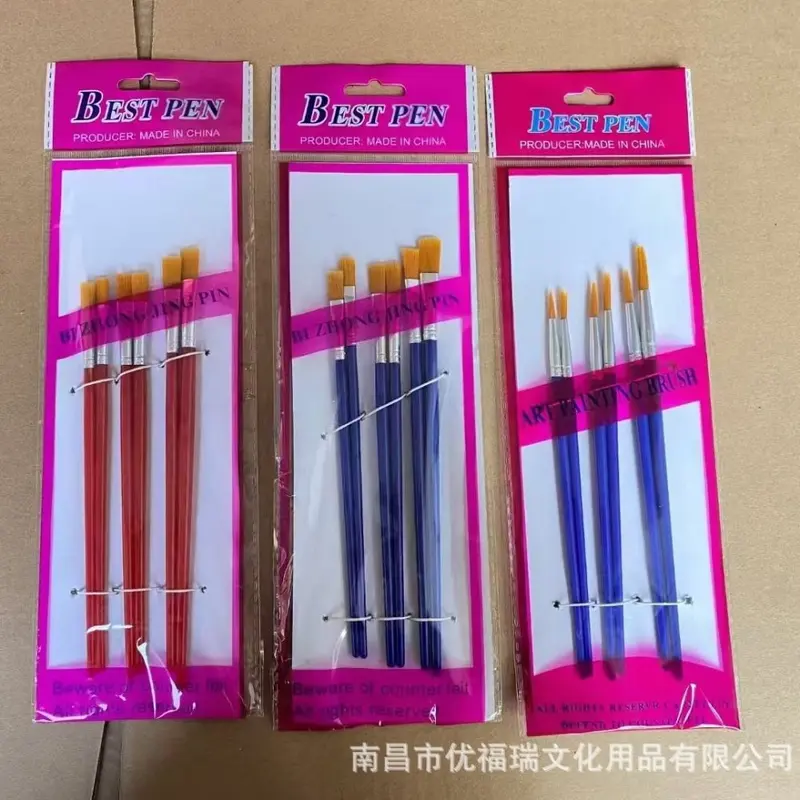 Ölgemälde-Pinselsatz Nylon-Malerpinsel Malerpinsel Wassertafelkreide Reihenpinsel Acrylmalpinsel 6er Set Direktversand vom Hersteller