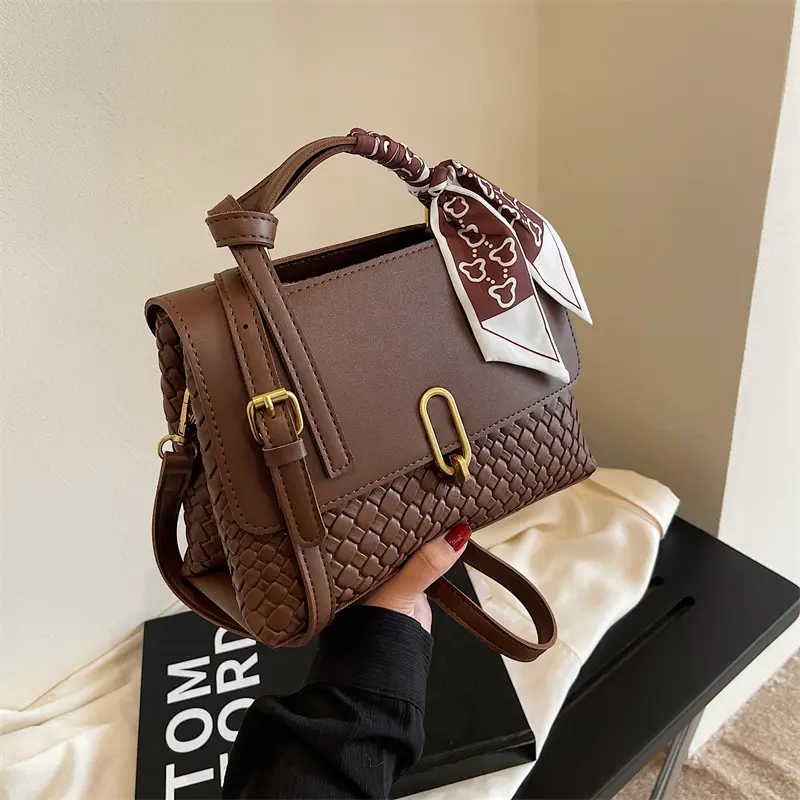 Women's Autumn Plaid Small Square Shoulder Bag