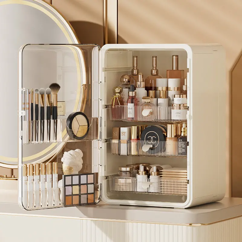 Desktop Cosmetics Storage Cabinet, Dust-proof, Large Capacity