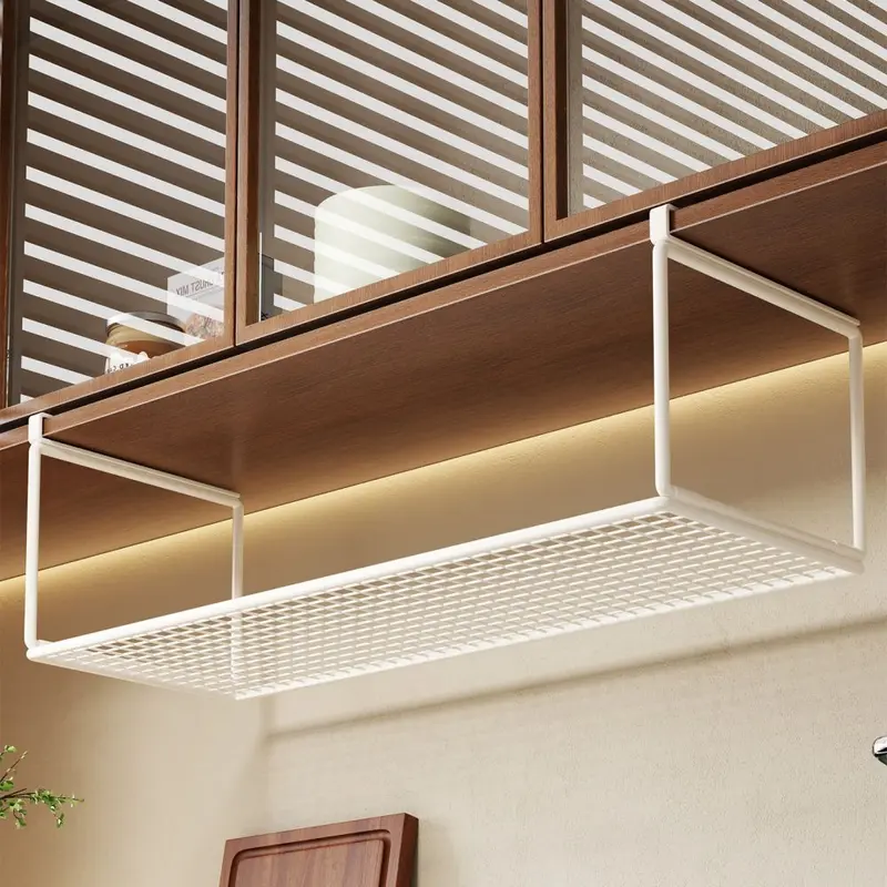 Kitchen wall-mounted storage rack, multi-function cabinet shelf system
