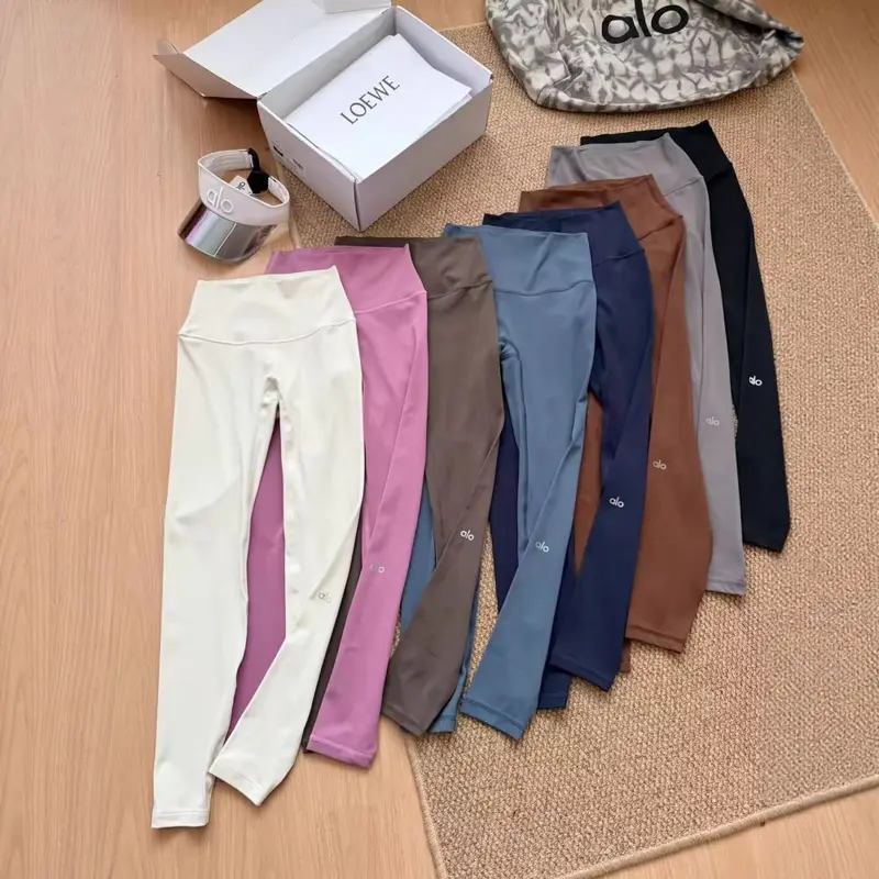 Alo Leggings, schwarz, hoher Bund, bauchformend