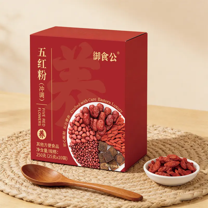 Five Red Powder Soup with Red Date, Red Bean and Goji Berry, Instant Whole Grain Mix