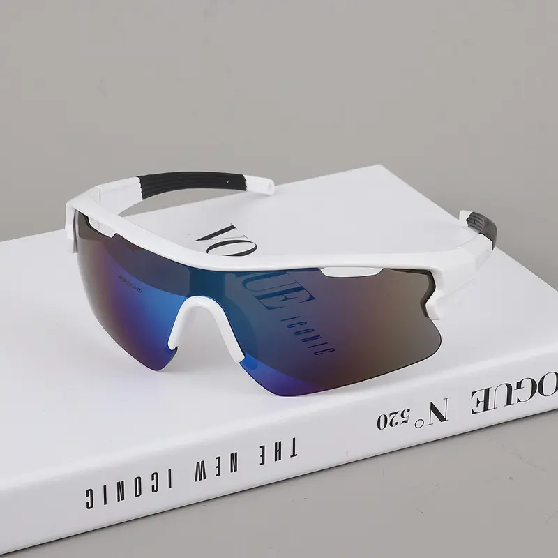 Futuristic Millennium-Style Cycling Windproof Sunglasses, Large Frame, Colourful
