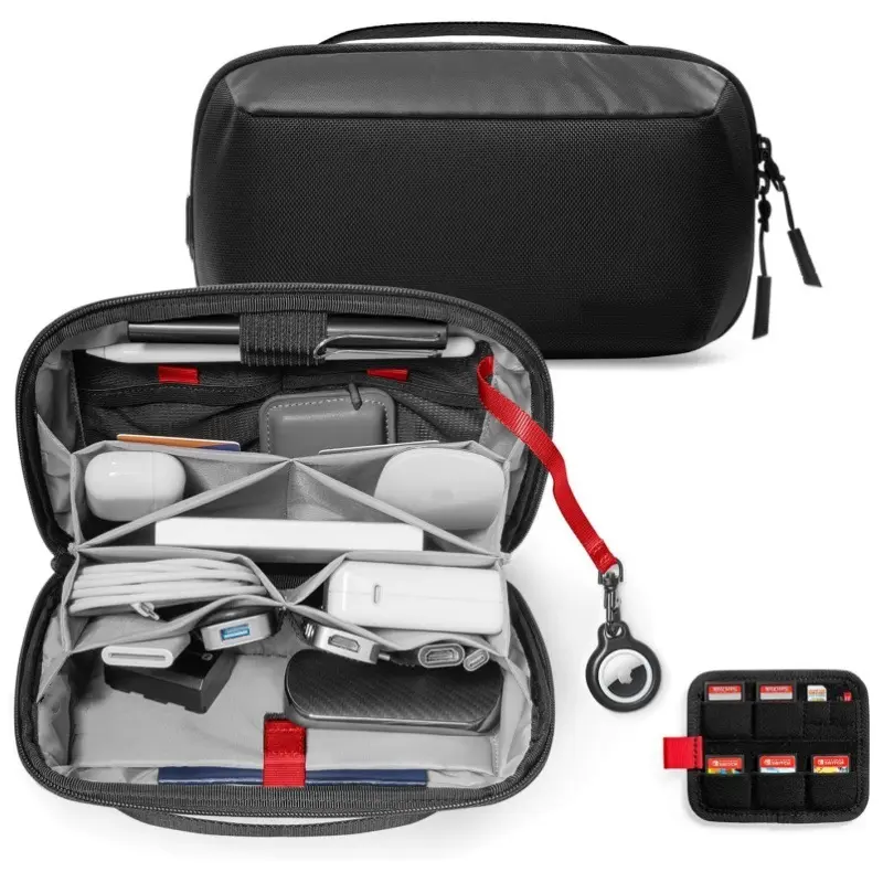 Travel Electronic Accessories Storage Bag with Detachable Card Slots