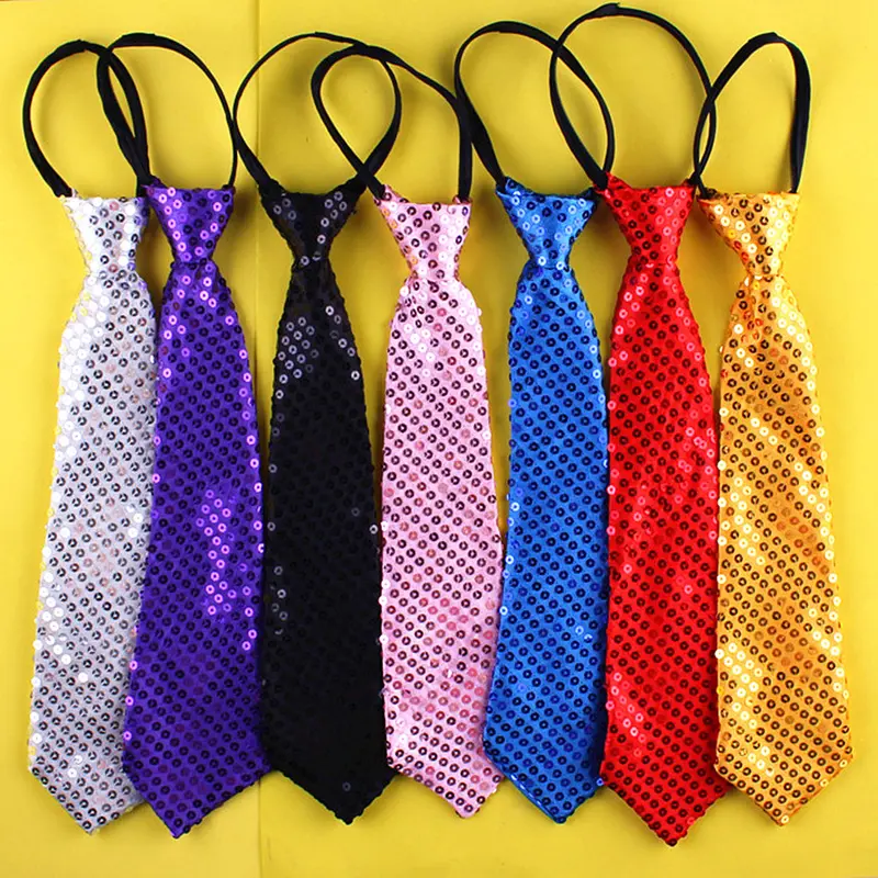 Korean-Style Sequin Tie for Hip-Hop Magic Performances