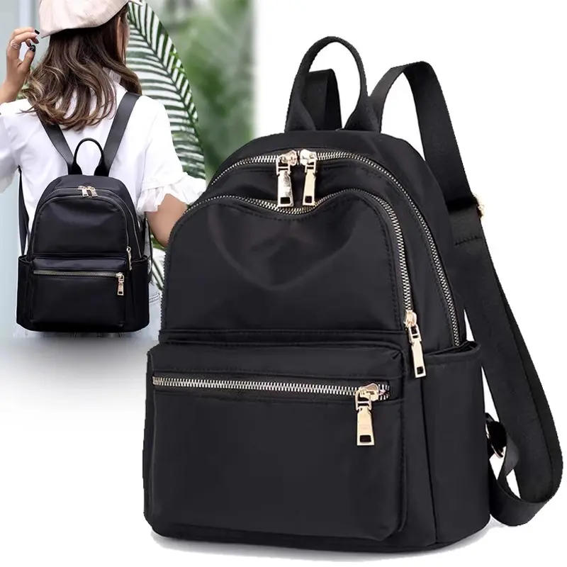 Women's Small Oxford Fabric Backpack, Versatile Canvas Style