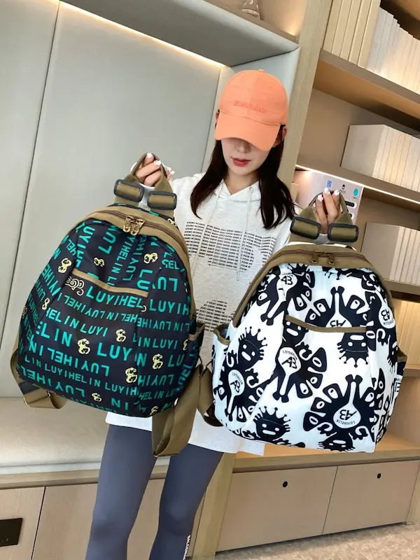 Oxford Fabric Backpack, Large Capacity, Lightweight Mommy Bag