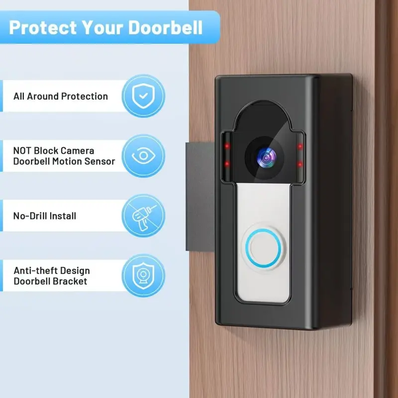 Drill-Free Universal Video Doorbell Bracket