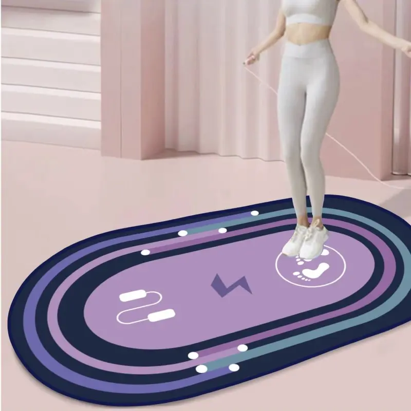 Ev Tipi Ses Yalıtımlı Fitness Matı, Atlama İpi ve Egzersiz İçin Kaymaz Mat