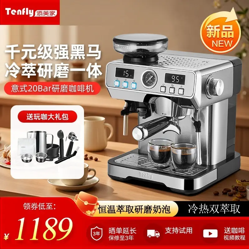 Tenfly Tianmeijia 301 Cold Brew Espresso Coffee Machine with Built-in Grinder