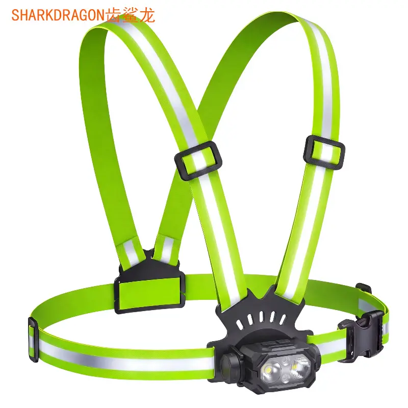 Sensor Running Light with USB Rechargeable Reflective Vest and LED Headlamp