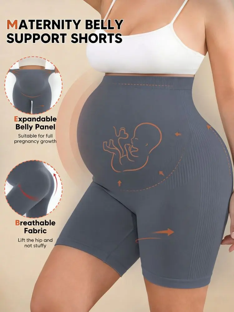 Umstands-Sportleggings, Hochbund, schnelltrocknend, Capri-Länge