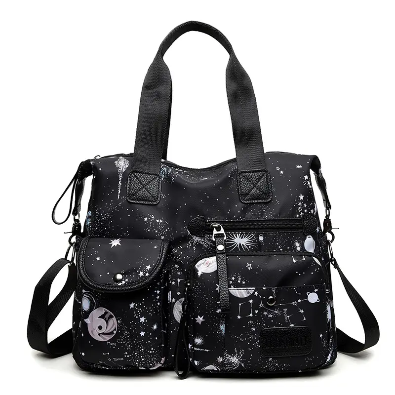 Women's Printed Nylon Crossbody Bag, Large Capacity Casual Shoulder Bag