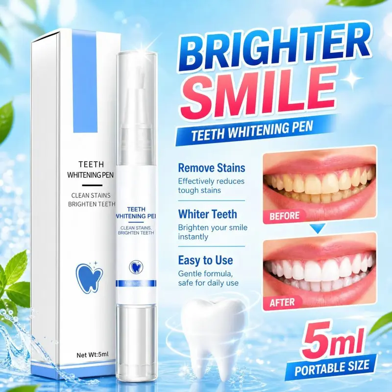 Teeth cleaning pen, rotating head, stain removal