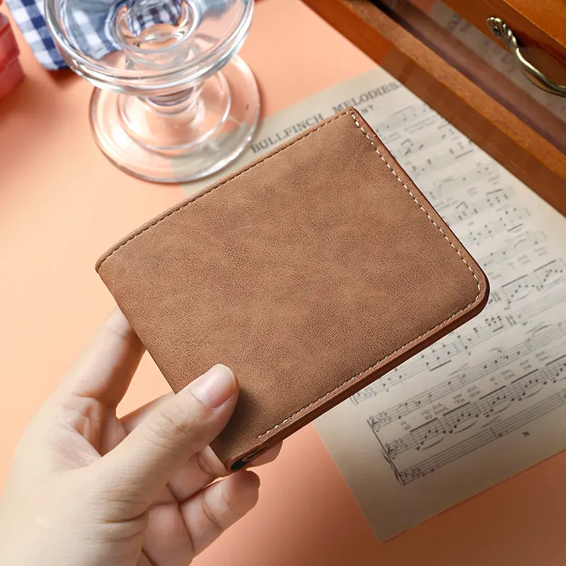 Imported Slim Men's Short Wallet, Soft Leather with Multiple Slots