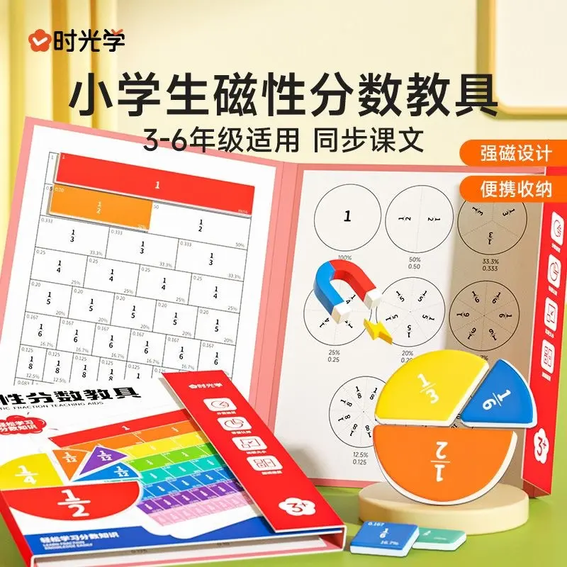 Fractions Learning Math Textbook, Grades 3-6