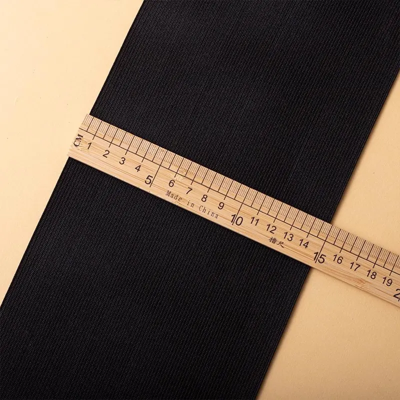 Black Flat Elastic Rubber Band 10 cm Wide, 5 cm Thick