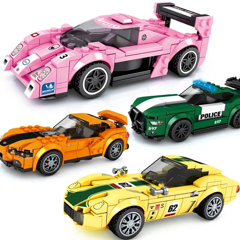 Small Particle Building Blocks Sports Car Model Set for Boys