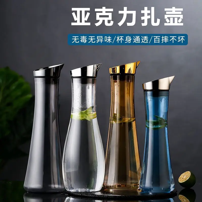 Large Capacity Acrylic Cold Water Pitcher, Thick Plastic, for Bars