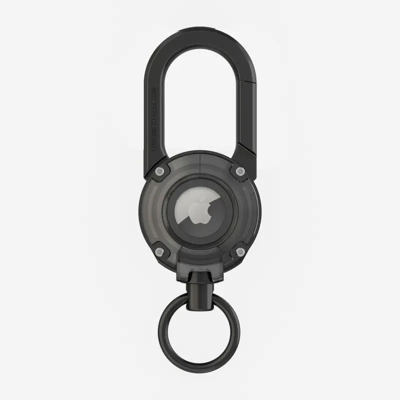 Cross-border new metal carabiner keychain for Apple AirTag locator anti-lost protective case keyring
